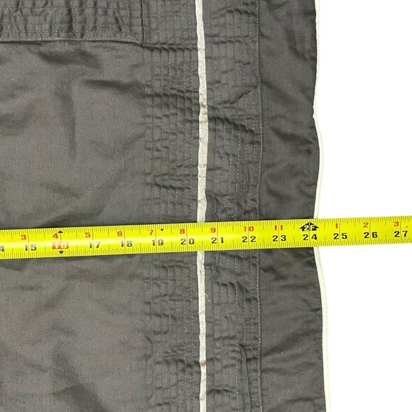 Croscill Home European Pillow Sham Grey Pleated Silver Stripe 24 x 24" Set of 2 - Picture 8 of 9